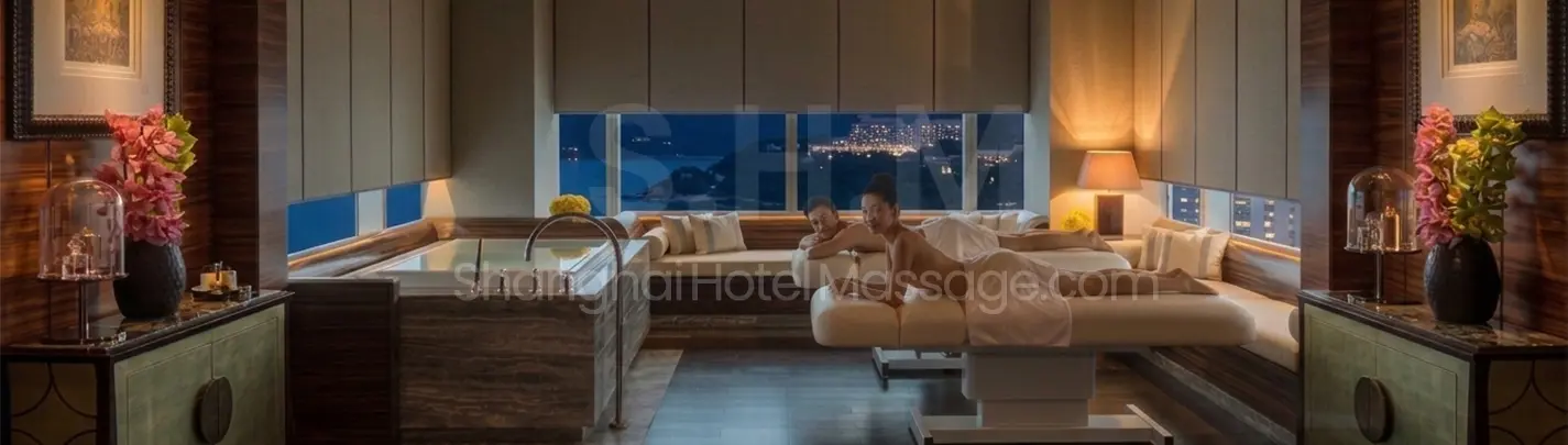 Book hotel massage in Shanghai with professional in-room service in a luxury hotel suite