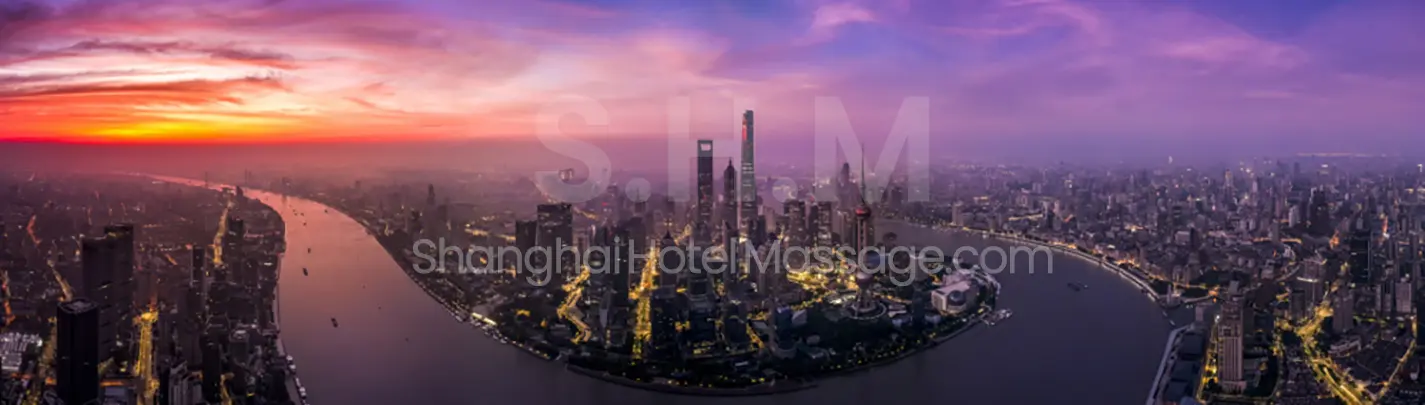 Shanghai skyline at night